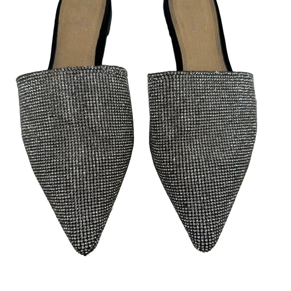 Vigo Fiore Rhinestone Mule Shoes Size 7.5